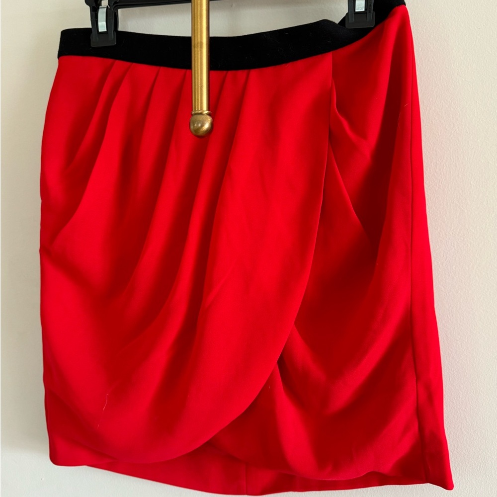 Banana Republic Red Bubble Knee-Length Skirt